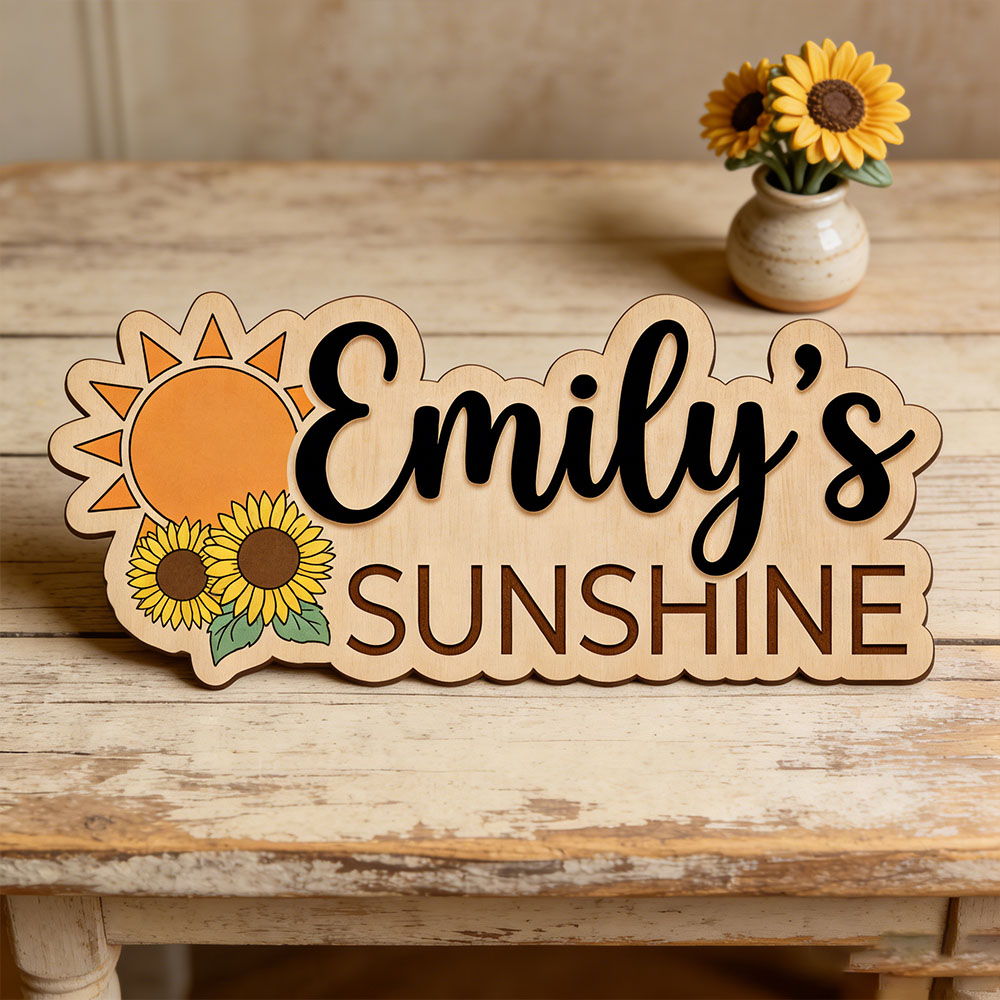 Sunflower Sunshine Themed Cust – Baby Name Wall Art recenzja i cena