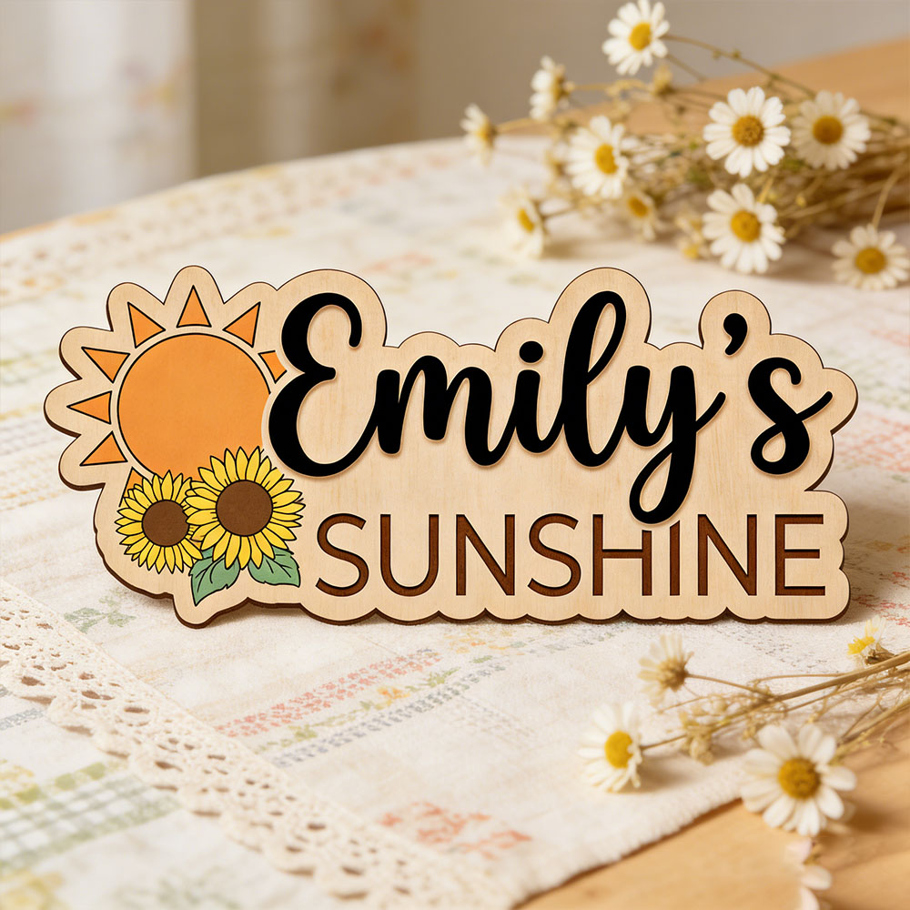 Sunflower Sunshine Themed Cust – Baby Name Wall Art recenzja i cena