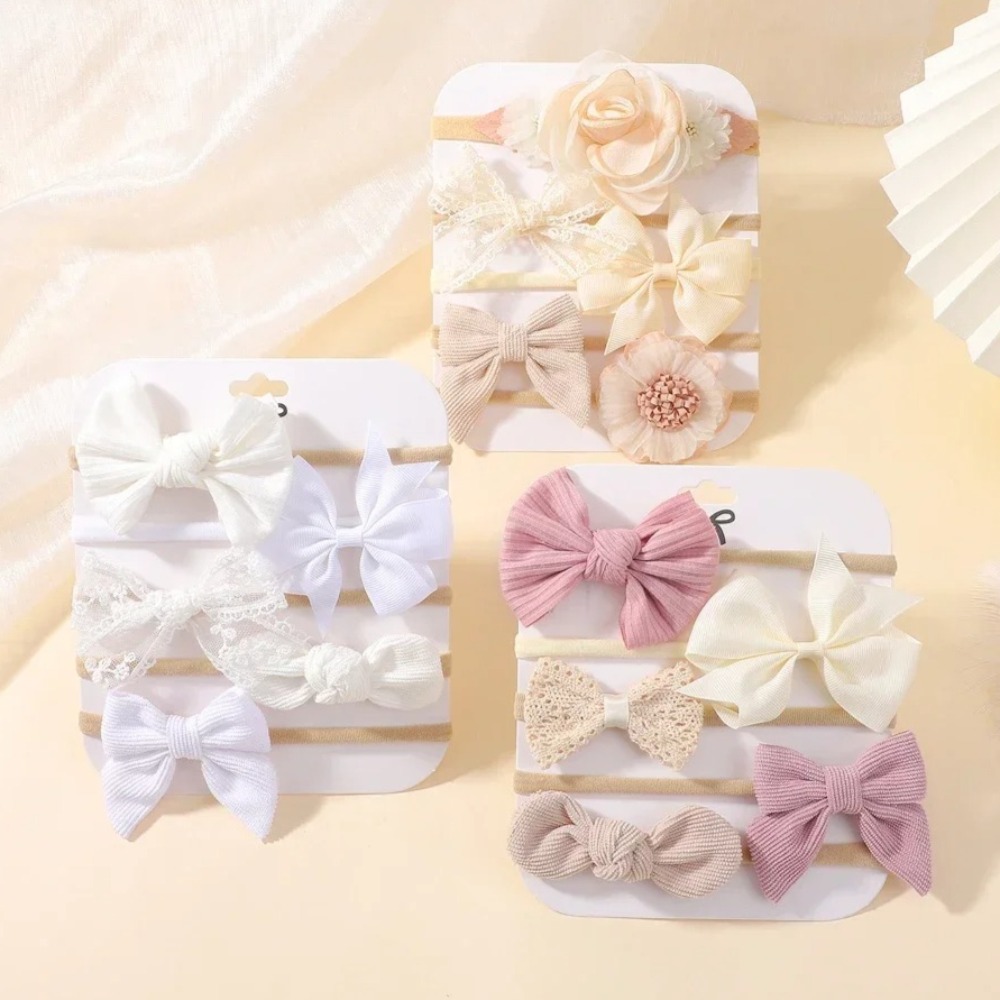 5Pcs Baby Flower Lace Bow Head – Baby Nursery Set recenzja i cena