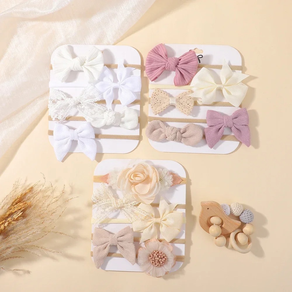 5Pcs Baby Flower Lace Bow Head – Baby Nursery Set recenzja i cena