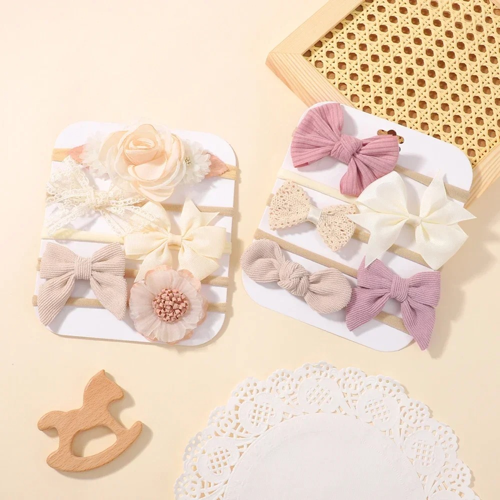 5Pcs Baby Flower Lace Bow Head – Baby Nursery Set recenzja i cena
