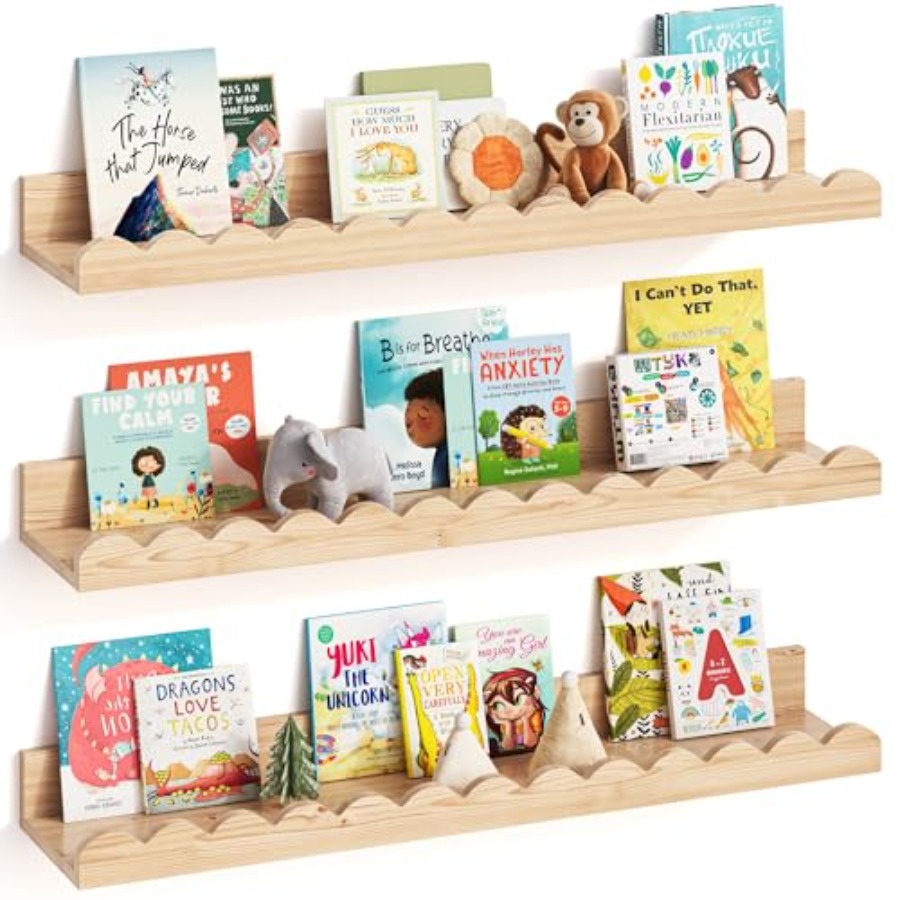 Nursery Book Shelves, Set of 3 – Baby Nursery Shelf recenzja i cena