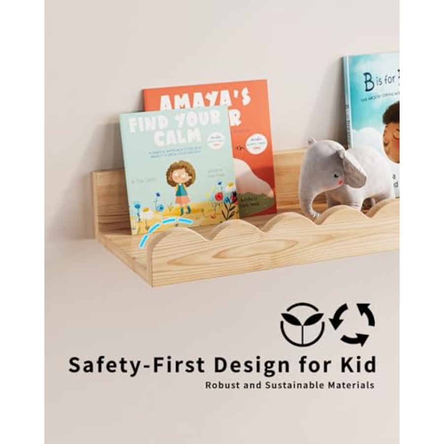 Nursery Book Shelves, Set of 3 – Baby Nursery Shelf recenzja i cena