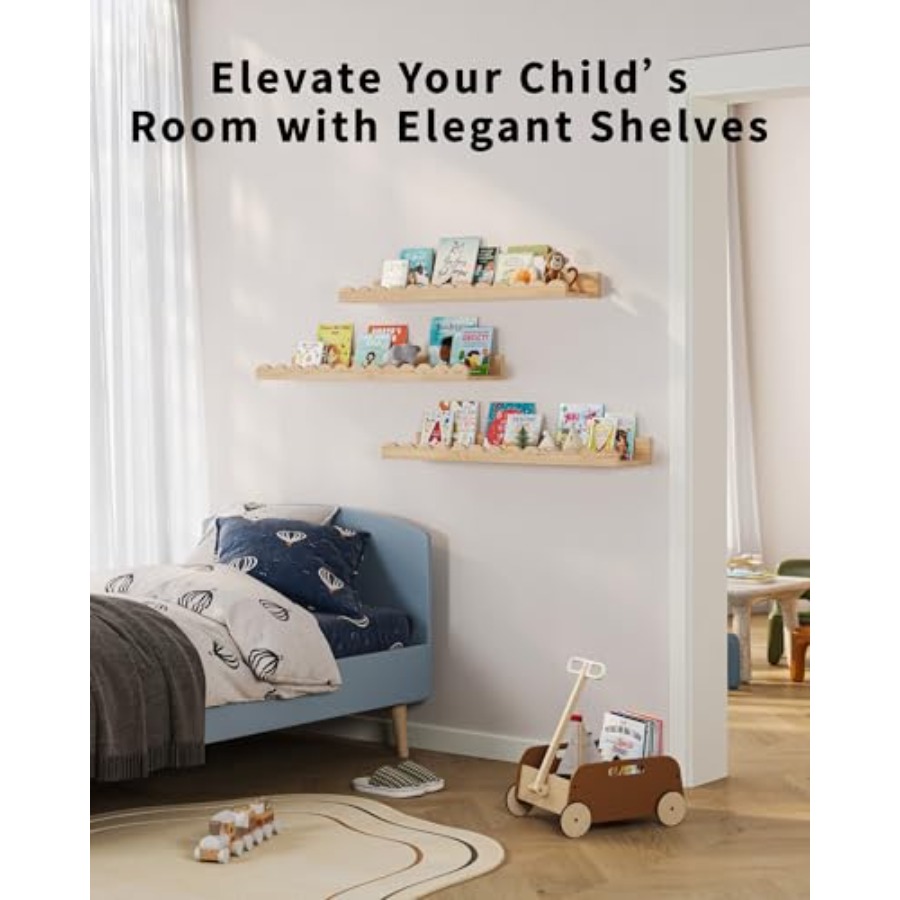 Nursery Book Shelves, Set of 3 – Baby Nursery Shelf recenzja i cena