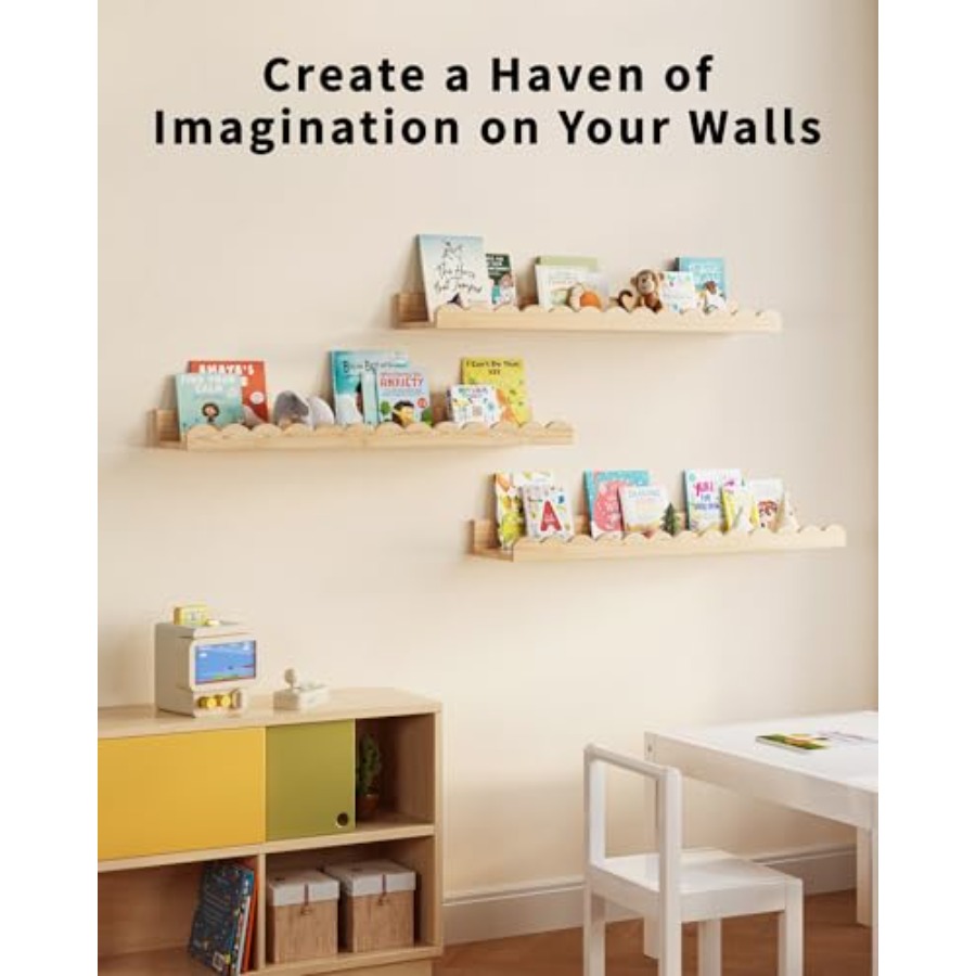Nursery Book Shelves, Set of 3 – Baby Nursery Shelf recenzja i cena