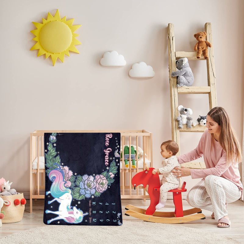 VIKAMA Dark Floral Unicorn Bab – Baby Unicorn Nursery recenzja i cena