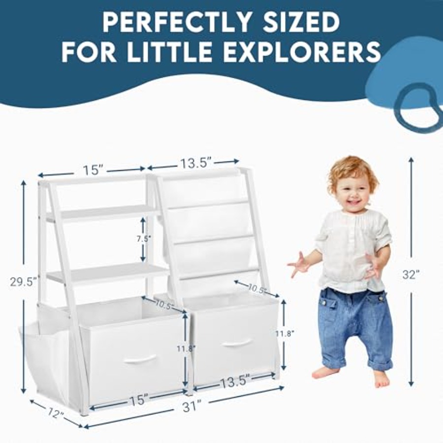 Bookshelf and Toy Storage Book – Baby Nursery Shelf recenzja i cena