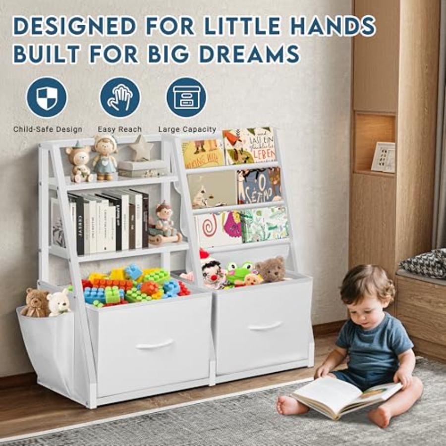 Bookshelf and Toy Storage Book – Baby Nursery Shelf recenzja i cena