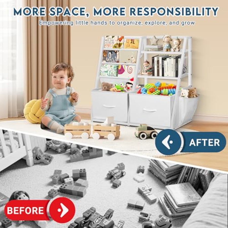 Bookshelf and Toy Storage Book – Baby Nursery Shelf recenzja i cena