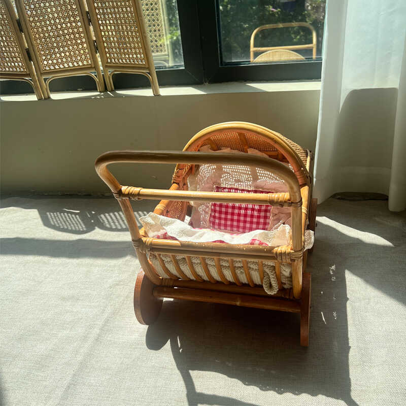 Woven Rattan Baby Stroller Vin – Baby Nursery Vintage recenzja i cena