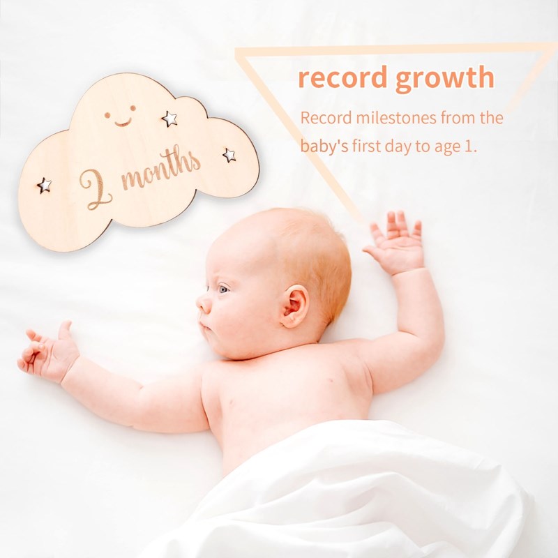 8pcs/set Wooden Baby Milestone – Baby Nursery Set recenzja i cena