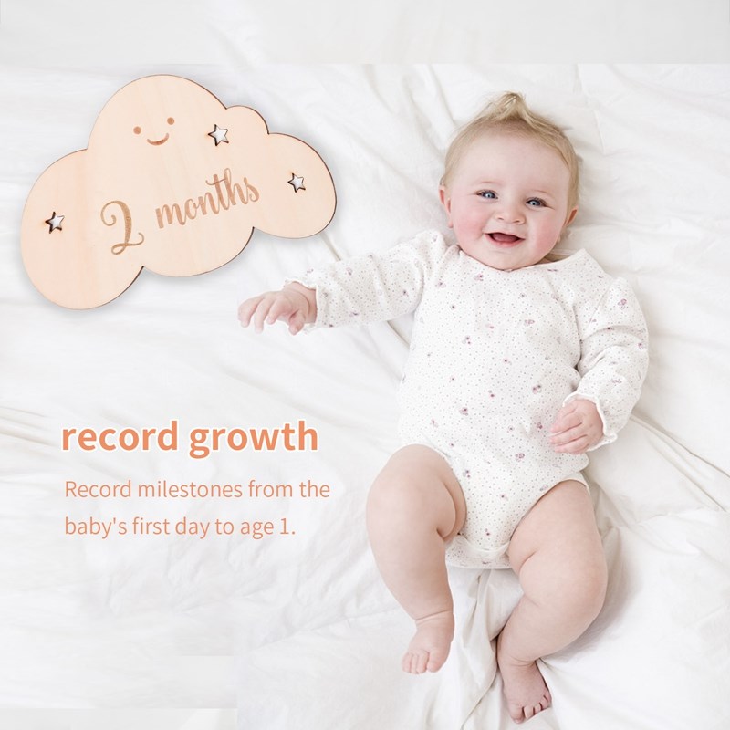 8pcs/set Wooden Baby Milestone – Baby Nursery Set recenzja i cena