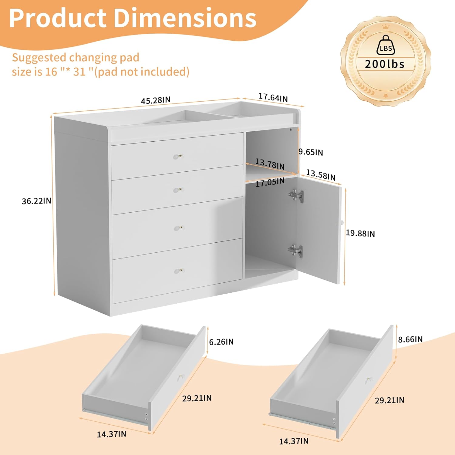 Baby Dresser Changing Table wi – Baby Nursery Dresser Changing Table recenzja i cena