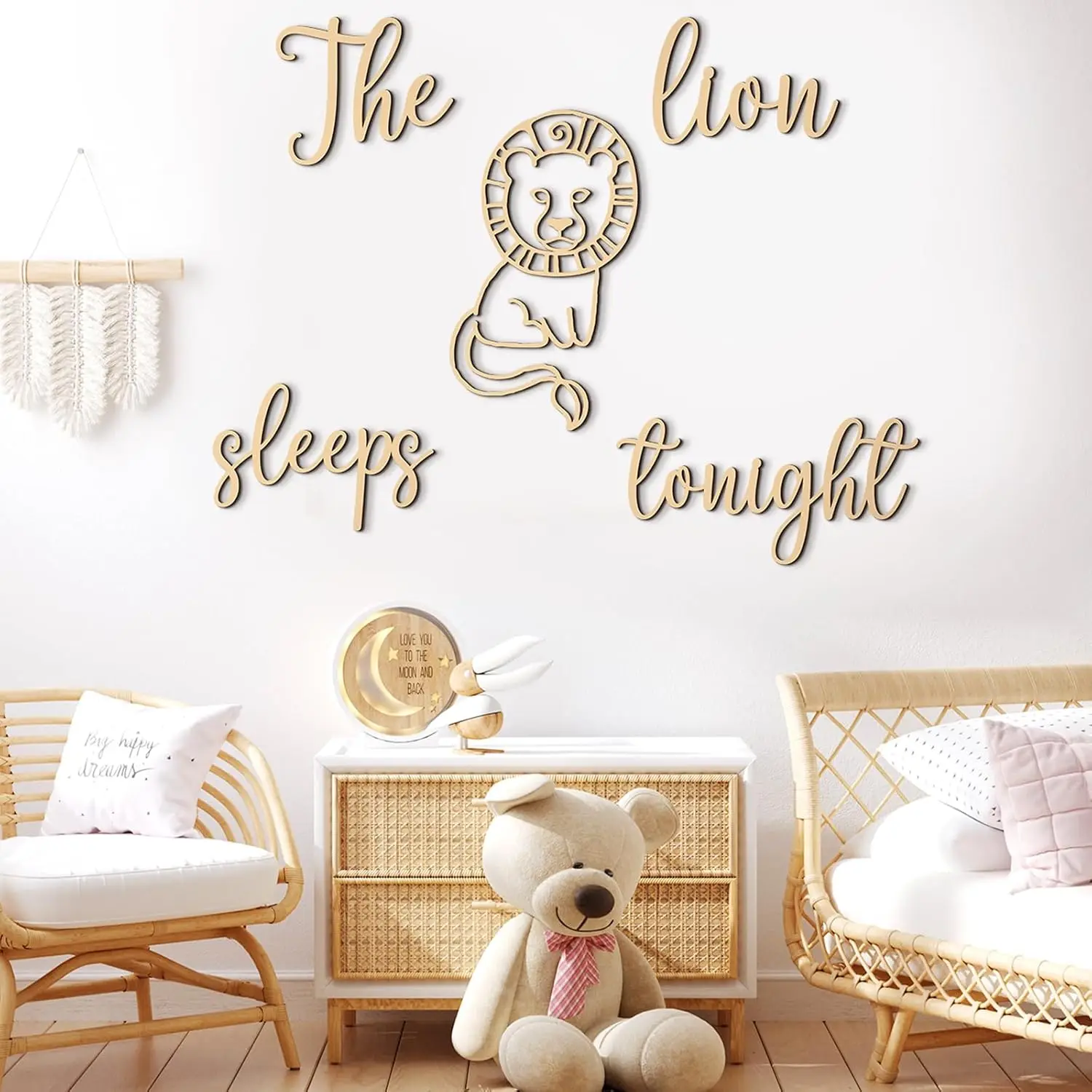 The Lion Sleeps Tonight Wooden – Baby Nursery Animal Theme recenzja i cena