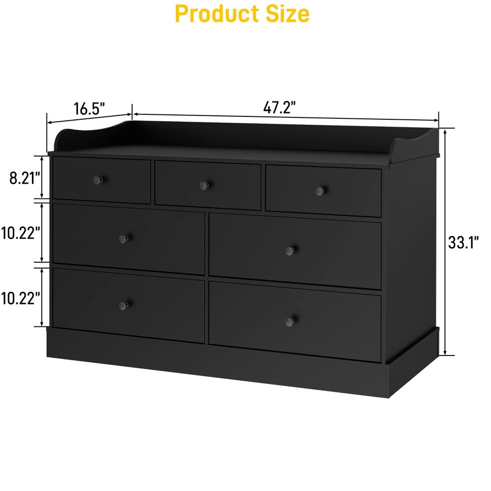 Kids Dresser Cabinet with 7 Dr – Baby Nursery Dresser Changing Table recenzja i cena