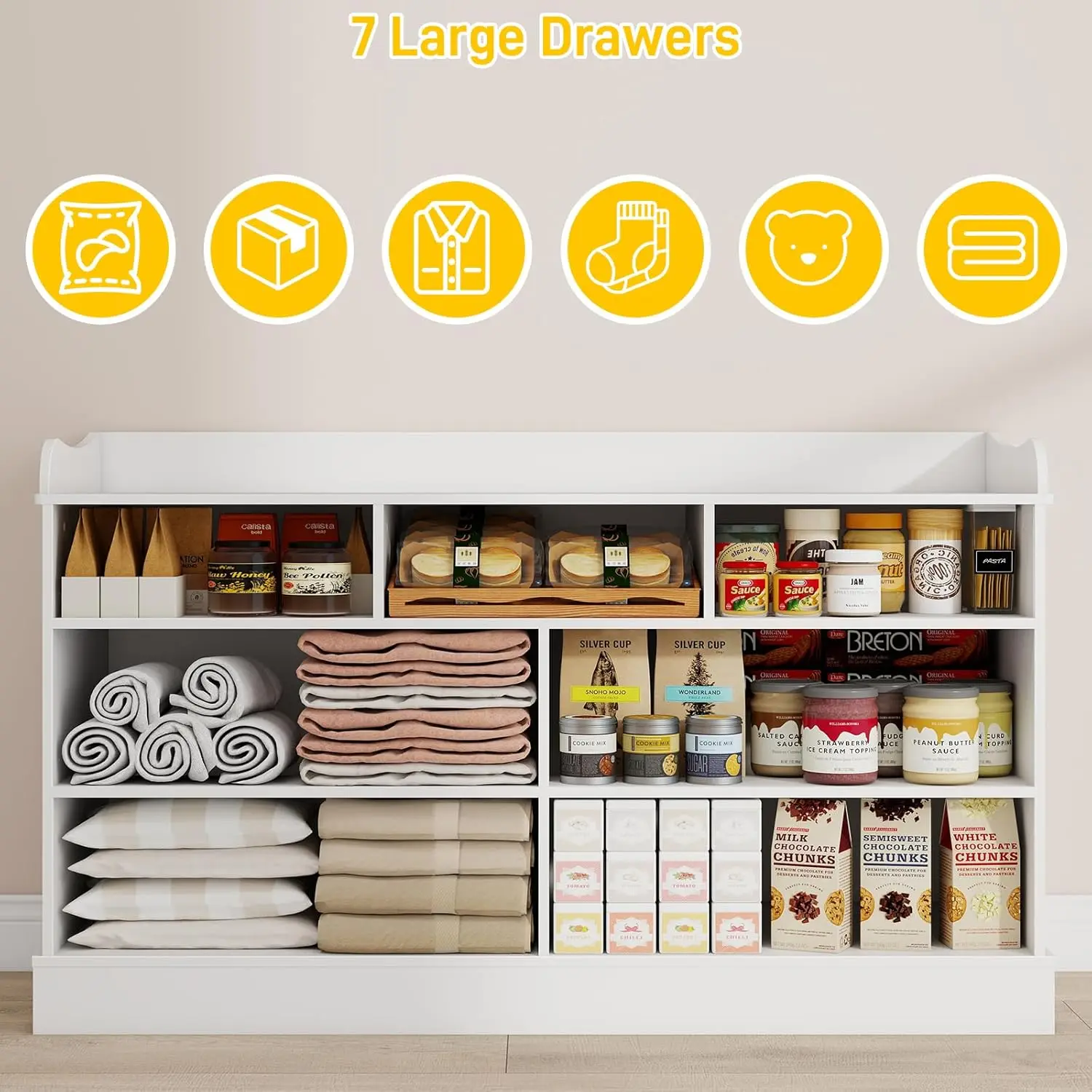 Kids Dresser Cabinet with 7 Dr – Baby Nursery Dresser Changing Table recenzja i cena