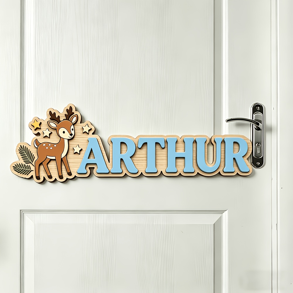 Custom Deer & Star Wooden Name – Baby Nursery Gifts recenzja i cena