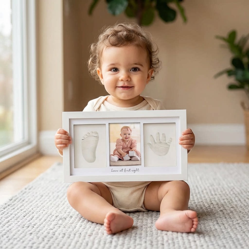 Baby Handprint Footprint Clay  – Baby Nursery Frames recenzja i cena