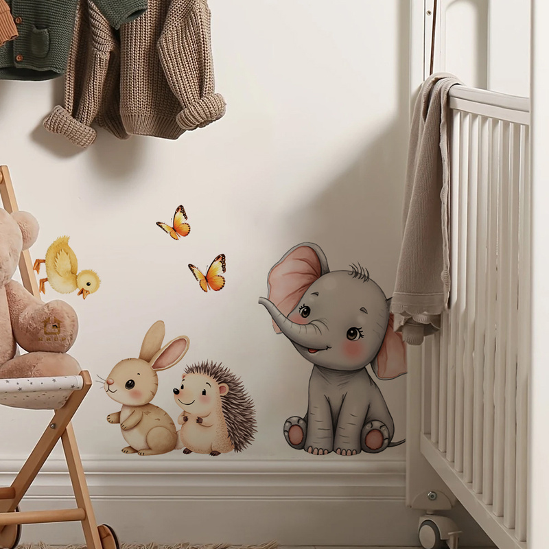 Cartoon Animal Wall Sticker -  – Baby Nursery Labels recenzja i cena