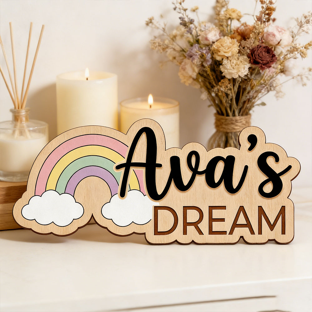 Custom Name Dreamy Rainbow Woo – Baby Nursery Themes Girl recenzja i cena