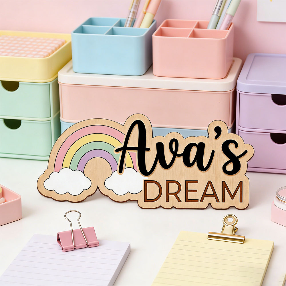 Custom Name Dreamy Rainbow Woo – Baby Nursery Themes Girl recenzja i cena