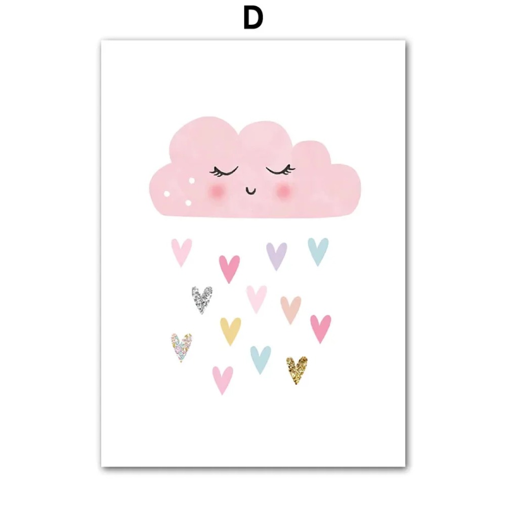 Pink Unicorn Rabbit Rainbow Cl – Baby Name Wall Art recenzja i cena