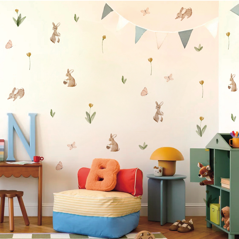 Summertime Watercolor  Cute Bu – Baby Nursery Labels recenzja i cena