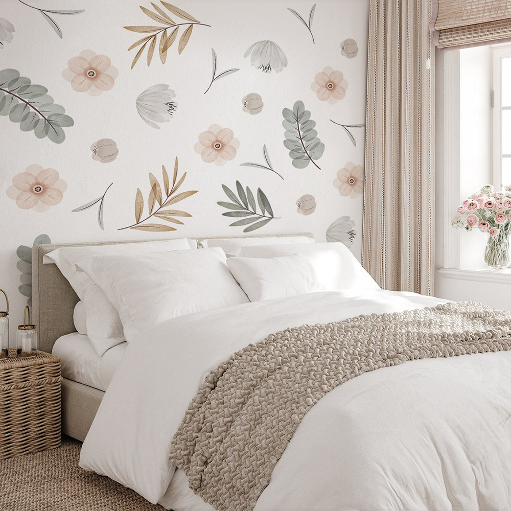 Boho Leaves Botanical DIY Wall – Baby Nursery Girl Room recenzja i cena