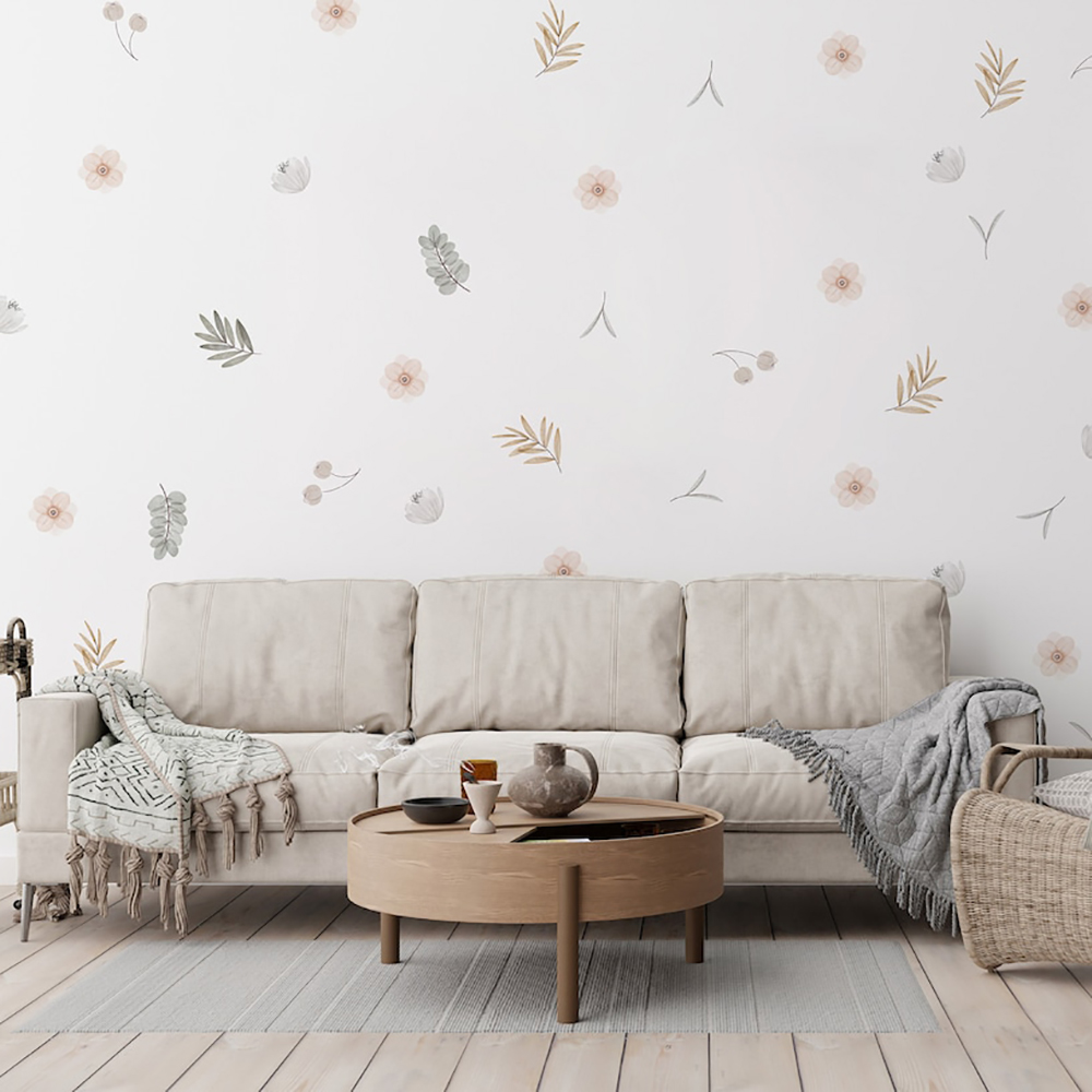 Boho Leaves Botanical DIY Wall – Baby Nursery Girl Room recenzja i cena