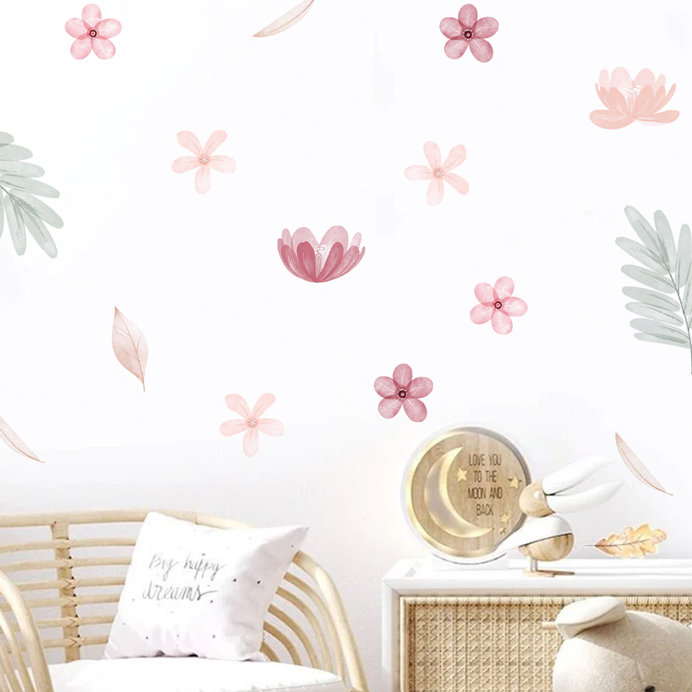 Boho Leaves Botanical DIY Wall – Baby Nursery Girl Room recenzja i cena