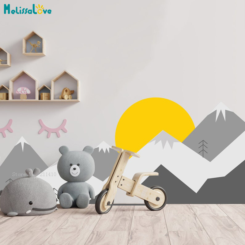 Colorful Mountains Wall Decals – Baby Nursery Themes Boy recenzja i cena