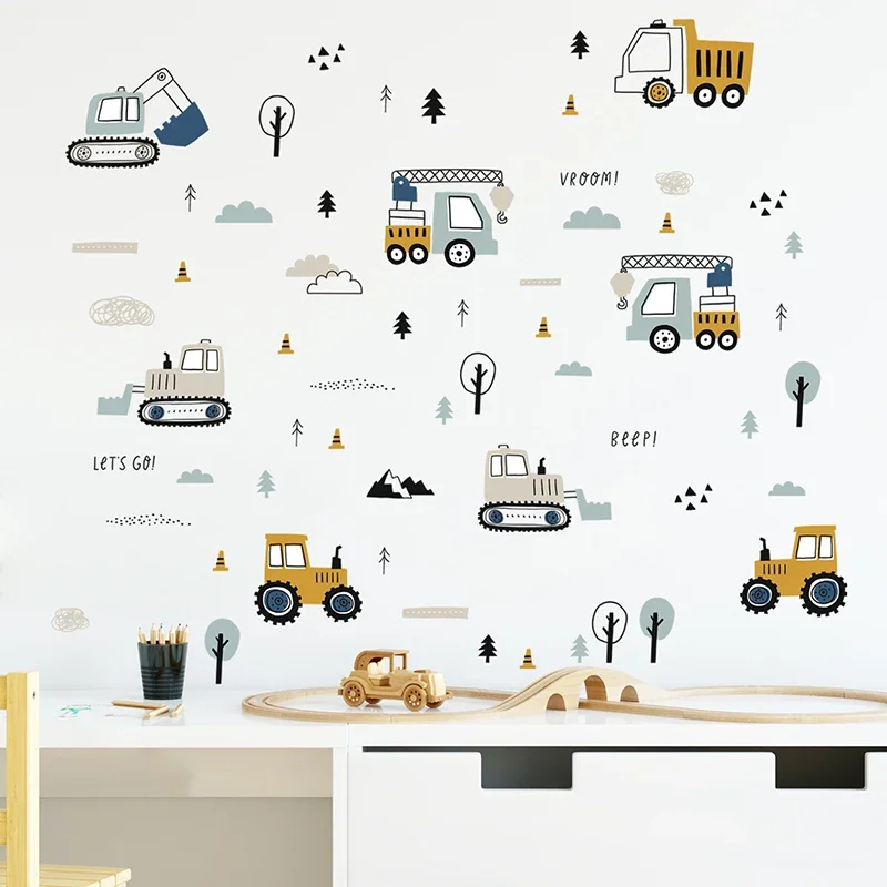 Hand Drawn Cute Cars Cargo Tru – Baby Nursery Labels recenzja i cena