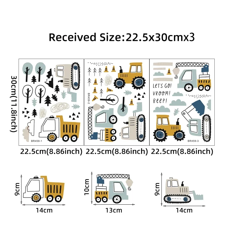 Hand Drawn Cute Cars Cargo Tru – Baby Nursery Labels recenzja i cena