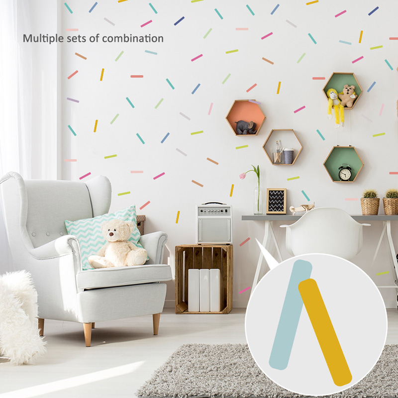 48pcs Colorful Candy Strip Wal – Baby Nursery Labels recenzja i cena