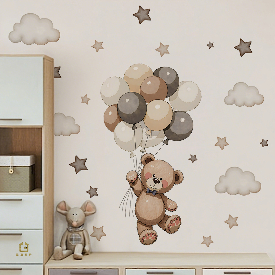 Adorable Teddy Bear Wall Decal – Baby Nursery Labels recenzja i cena