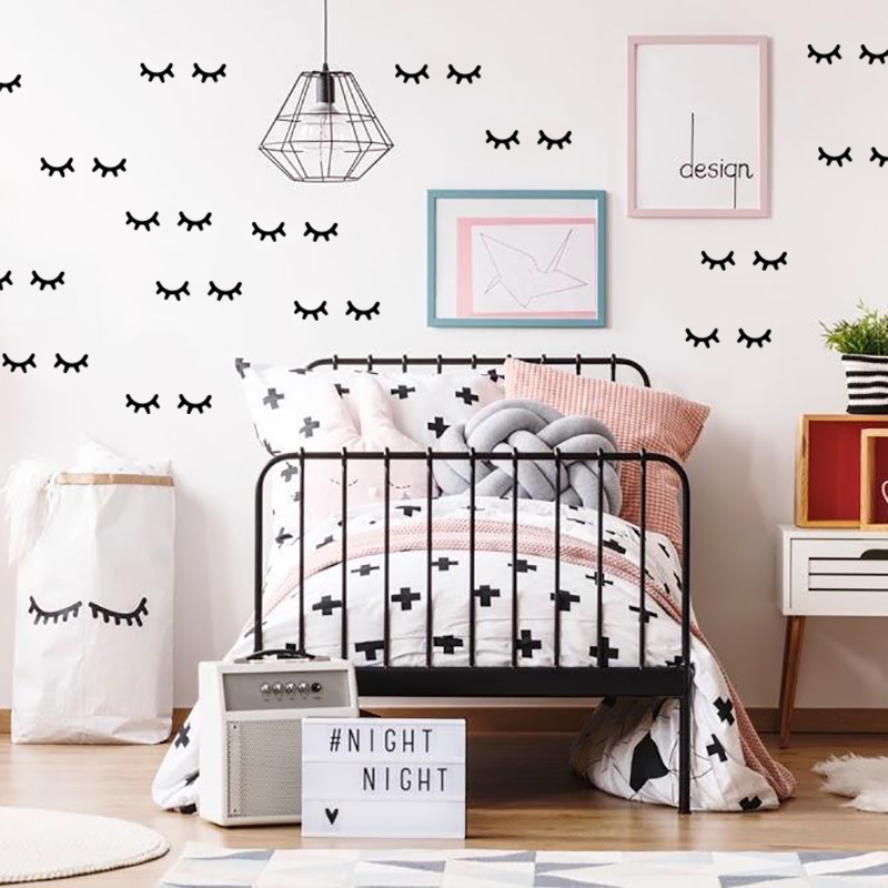 Kids Room Decoration  Eyelash  – Baby Nursery Girl Room recenzja i cena
