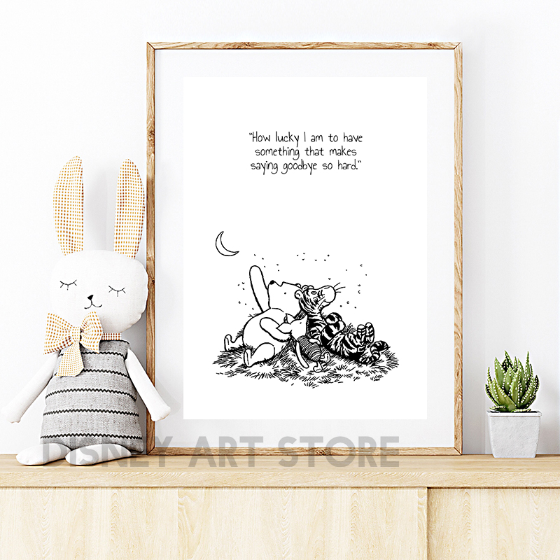 Winnie the Pooh Quote Prints B – Baby Nursery Winnie The Pooh recenzja i cena