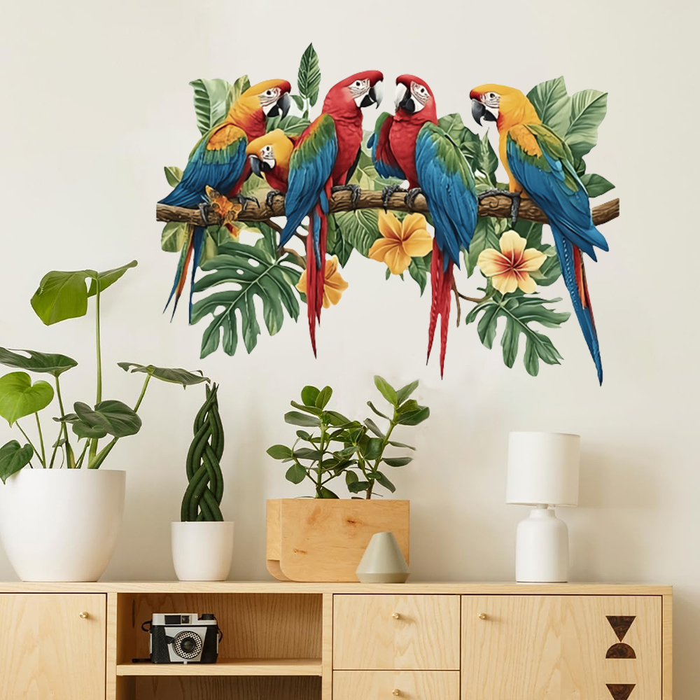 3Pcs Parrots on Branch Wall St – Baby Nursery Labels recenzja i cena
