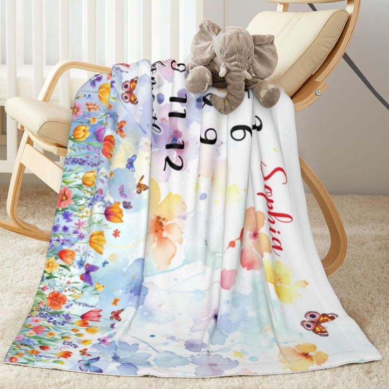 VIKAMA Wildflower Butterfly Ba – Baby Nursery Decor Girl recenzja i cena