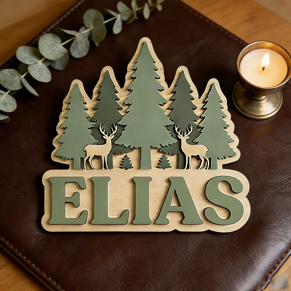 Forest Deer Pine Tree Themed C – Baby Nursery Forest Theme recenzja i cena