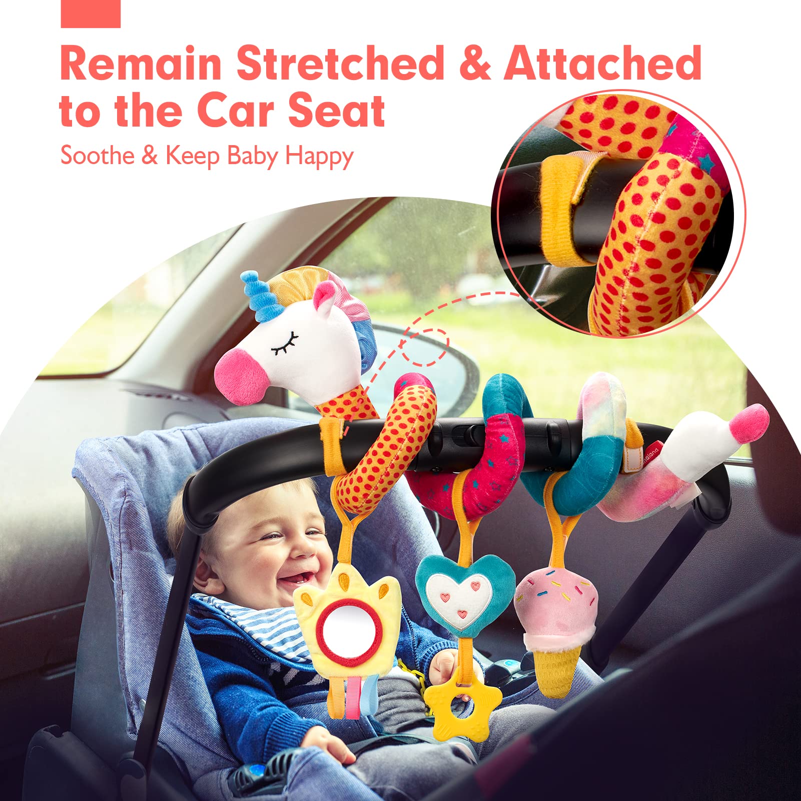 Car Seat Toys for Babies Rattl – Baby Nursery Set recenzja i cena