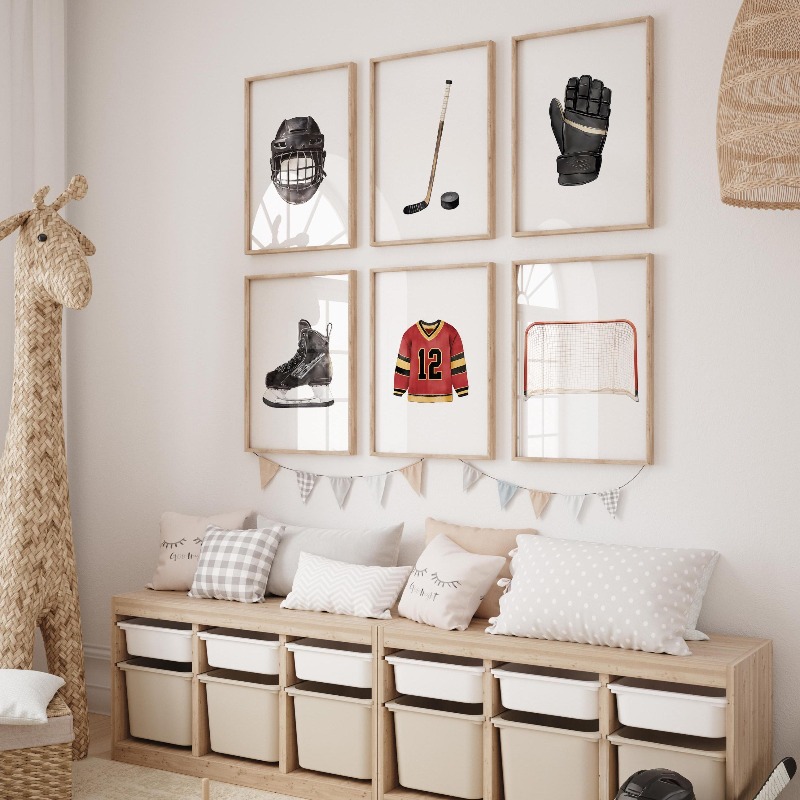 Ice Hockey Nursery Wall Art Mi – Baby Nursery Themes Boy recenzja i cena