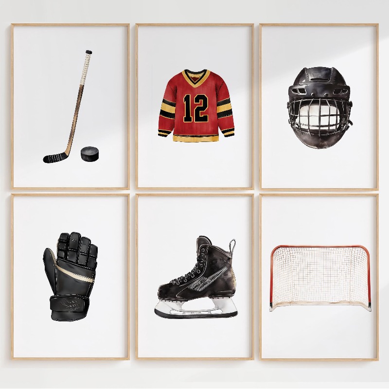 Ice Hockey Nursery Wall Art Mi – Baby Nursery Themes Boy recenzja i cena