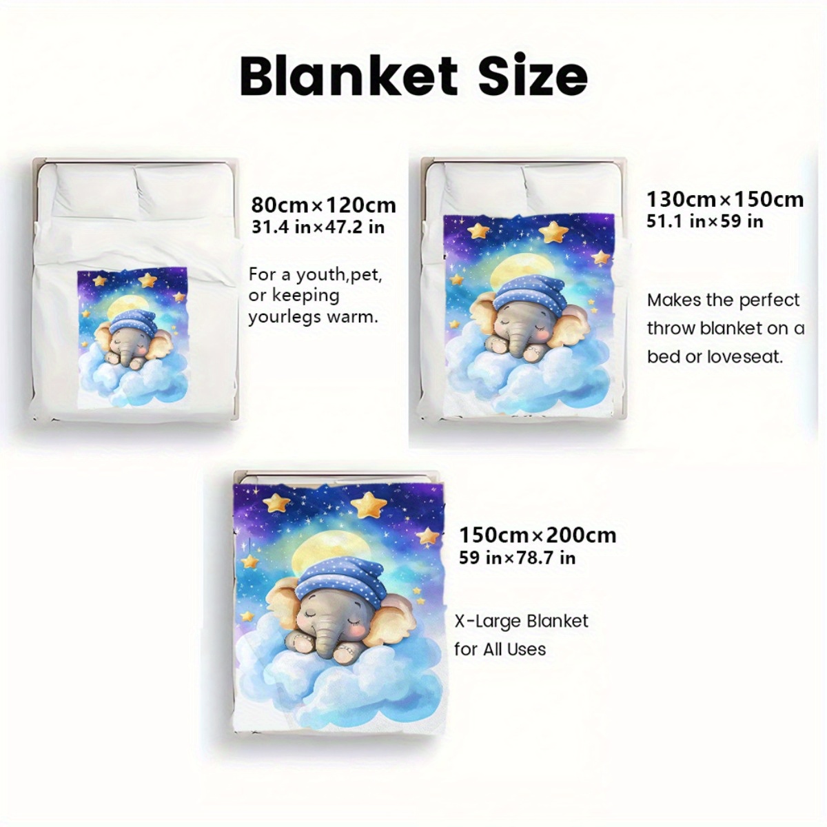 Sleeping Baby Elephant Cloud S – Baby Nursery Animal Theme recenzja i cena