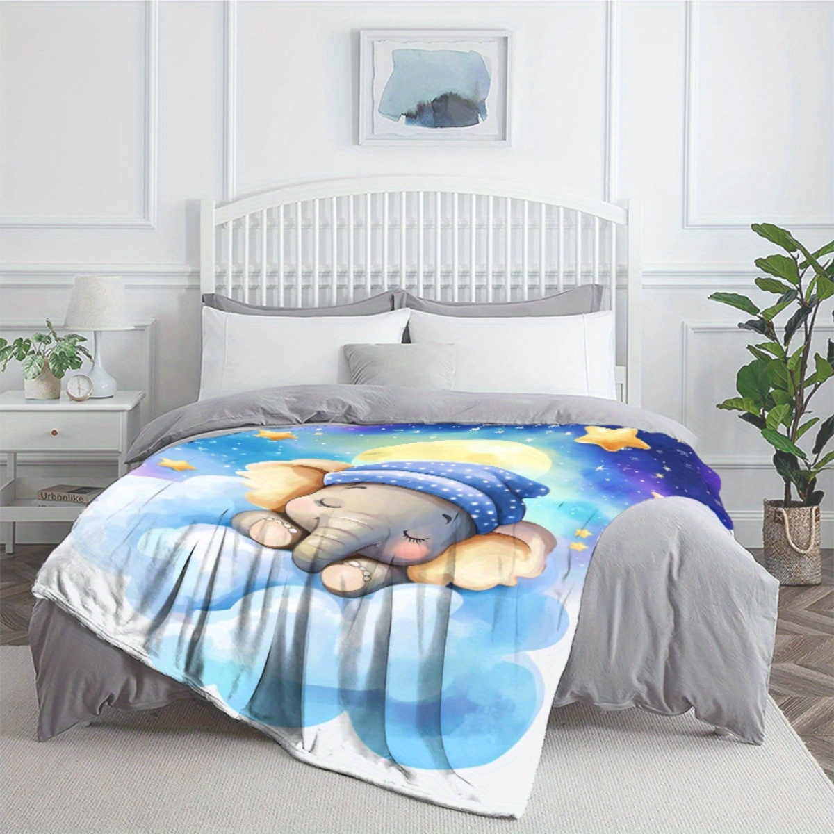 Sleeping Baby Elephant Cloud S – Baby Nursery Animal Theme recenzja i cena