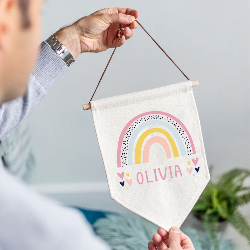 Personalised Name Banner Rainb – Baby Nursery Themes Girl recenzja i cena