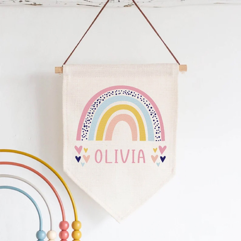 Personalised Name Banner Rainb – Baby Nursery Themes Girl recenzja i cena