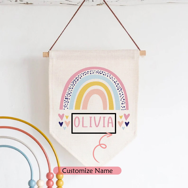 Personalised Name Banner Rainb – Baby Nursery Themes Girl recenzja i cena