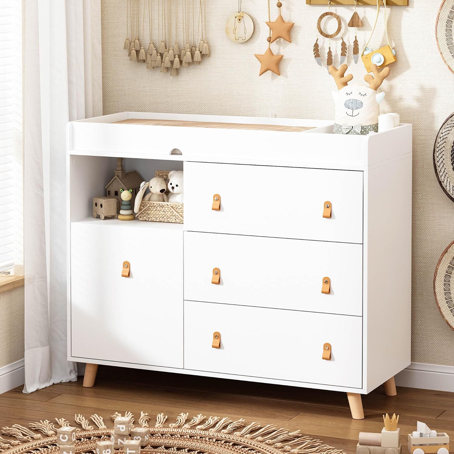 Baby Dresser Changing Table wi – Baby Nursery Shelf recenzja i cena
