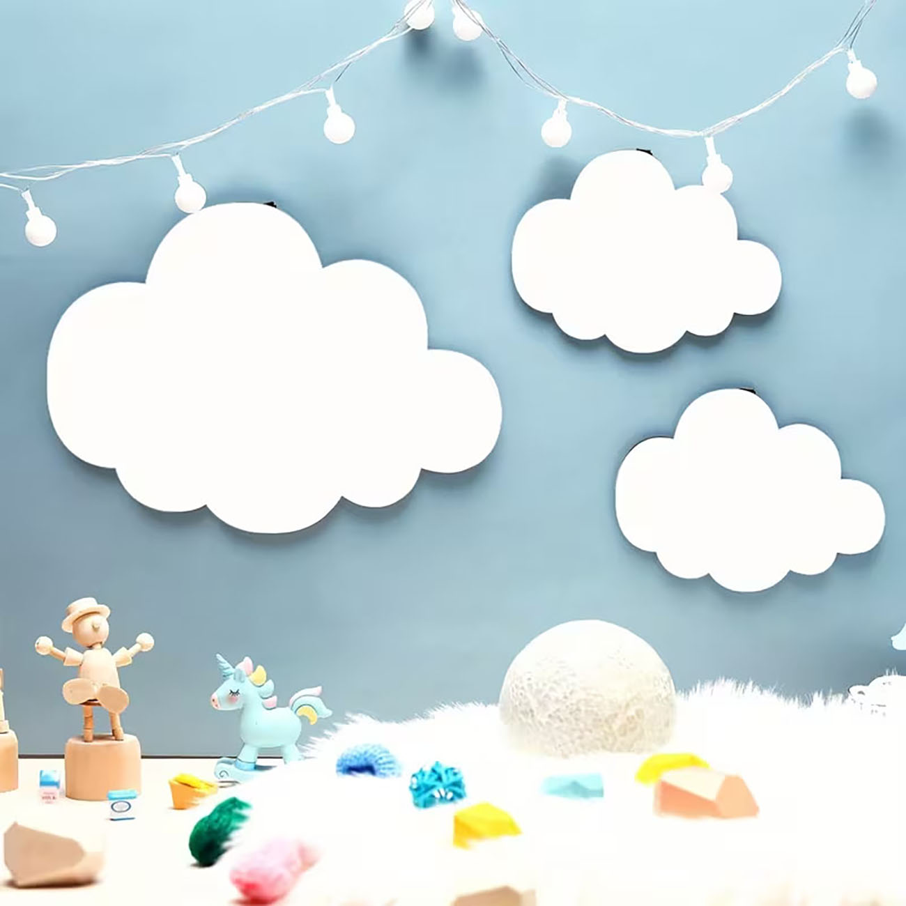 6Pcs Cloud & Eyelash Wooden Wa – Baby Nursery Labels recenzja i cena